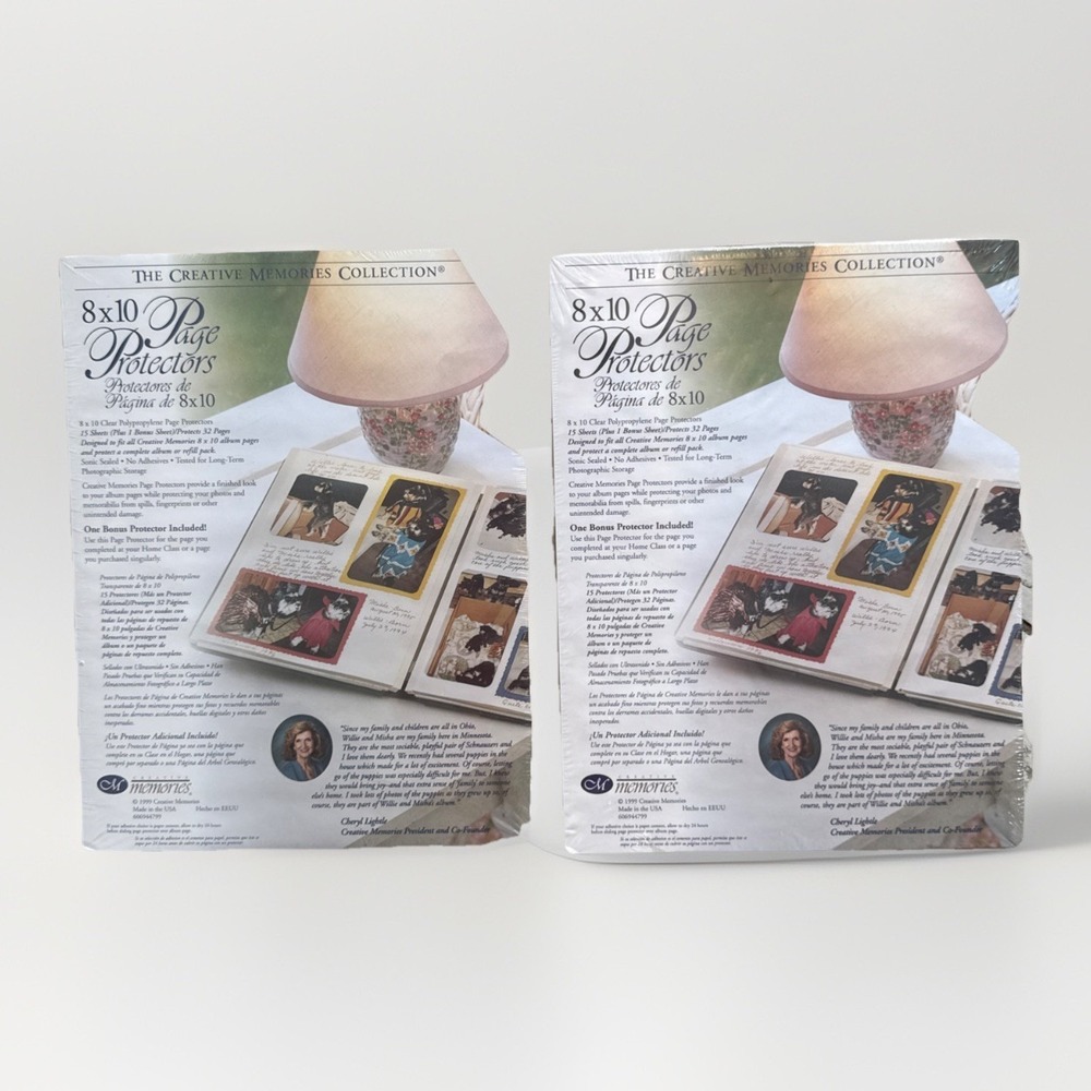 2 NEW Creative Memories 8x10 Page Protectors Scrapbook Photo Album 32 pages